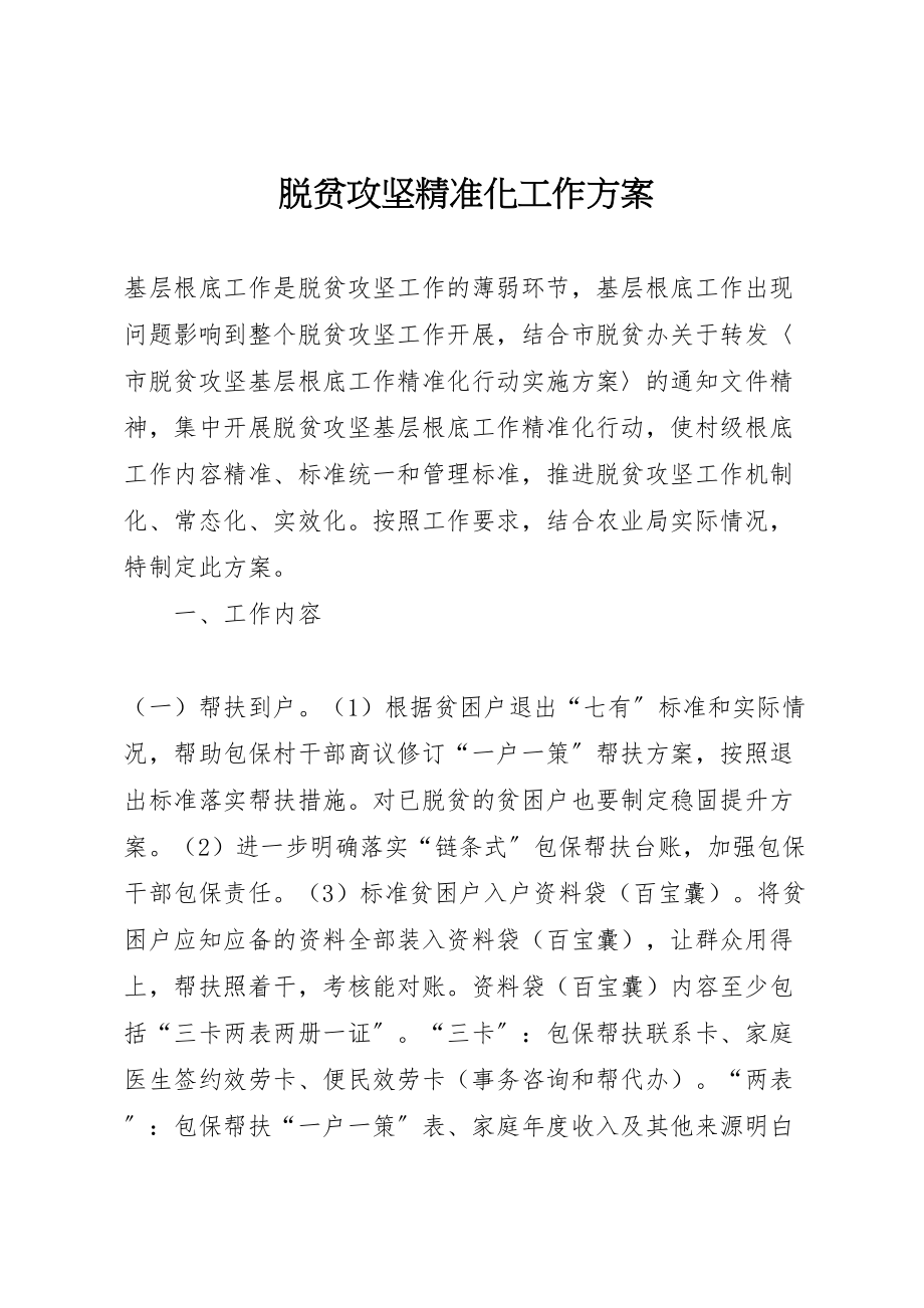 2023年脱贫攻坚精准化工作方案.doc_第1页