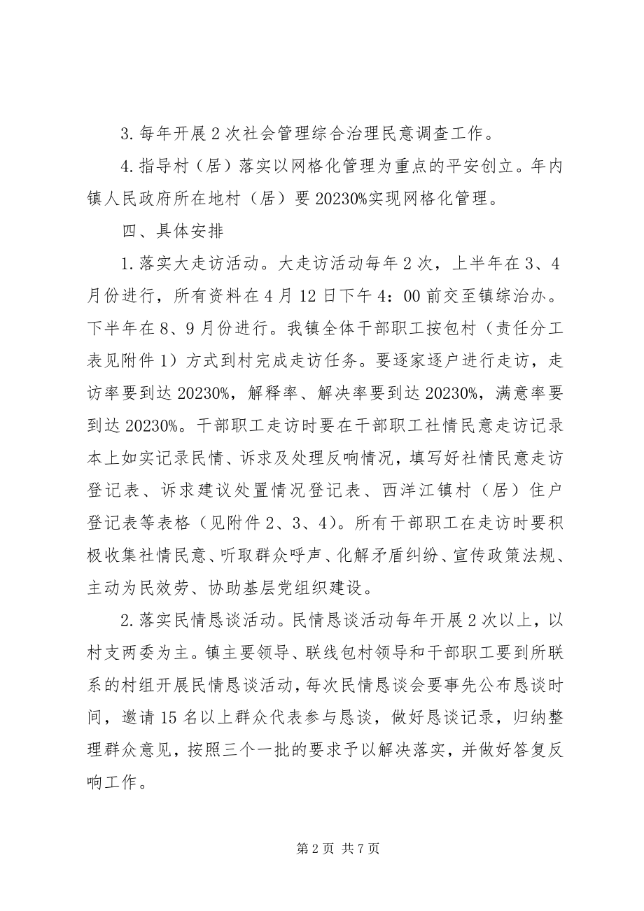 2023年西洋江镇社情民意大走访活动工作方案.docx_第2页