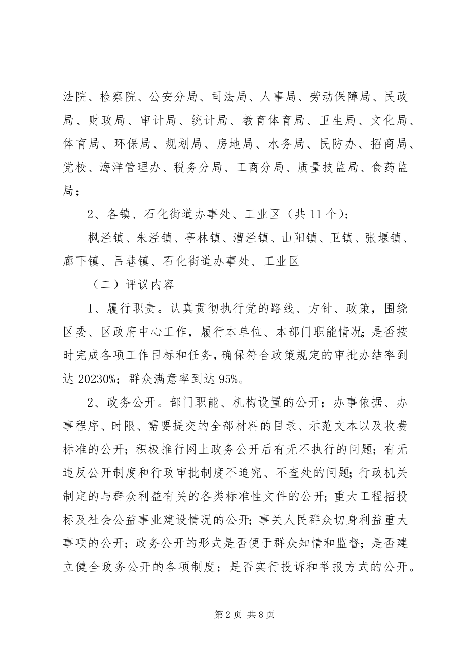 2023年民主评议机关政风工作方案.docx_第2页