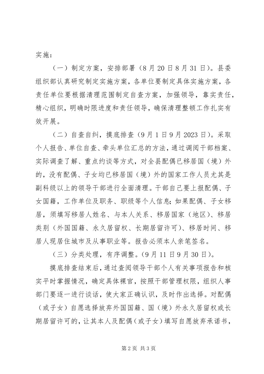 2023年清理调整“裸官”专项整治工作方案.docx_第2页