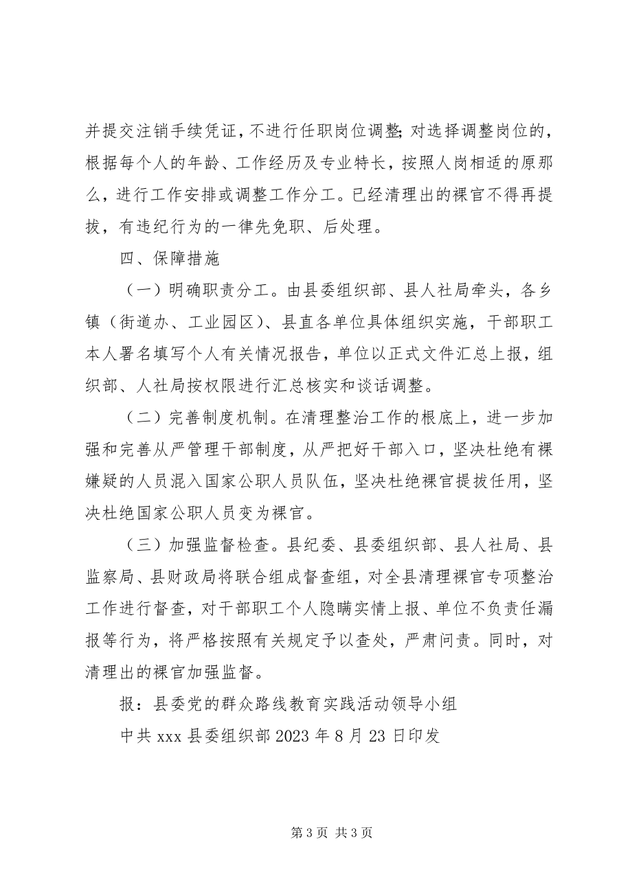 2023年清理调整“裸官”专项整治工作方案.docx_第3页