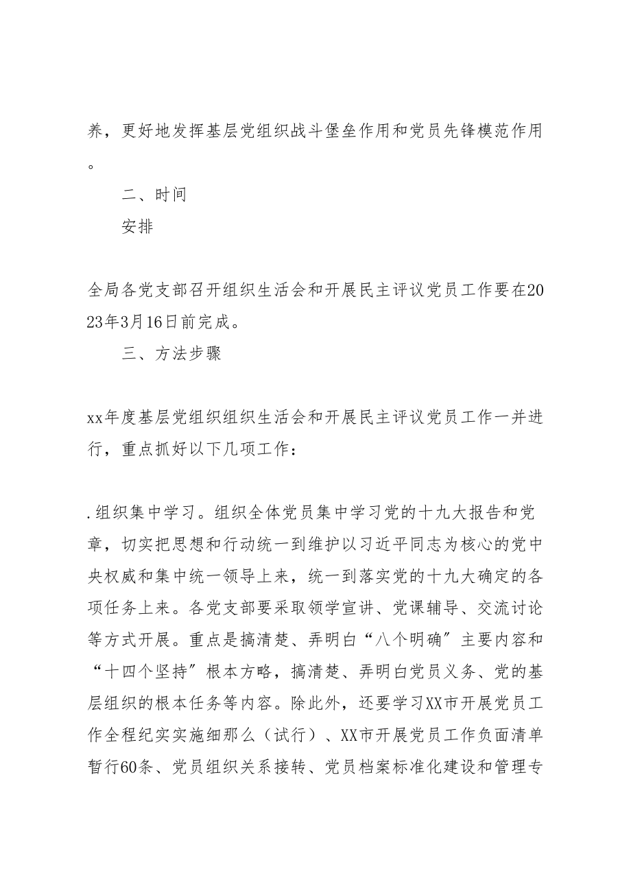 2023年水务局度组织生活会和开展民主评议党员工作方案.doc_第2页