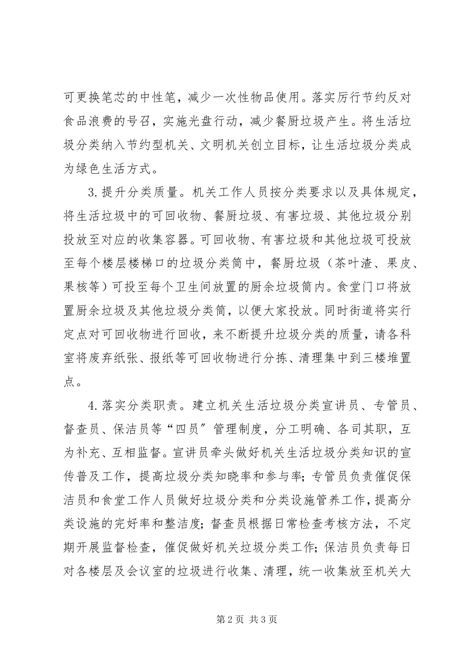 2023年街道机关生活垃圾分类工作方案.docx_第2页