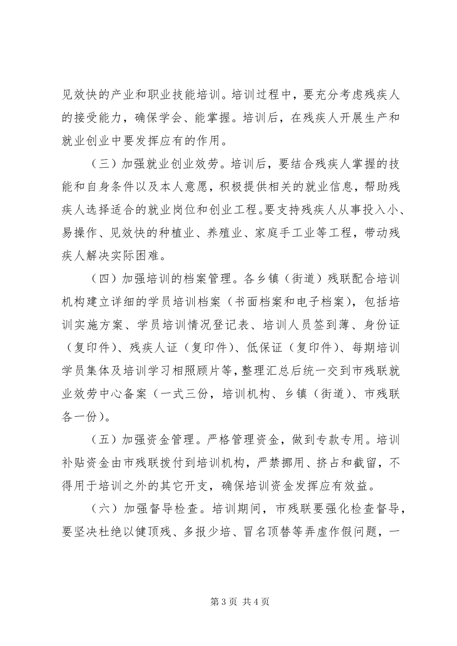 2023年残联残疾人培训工作方案新编.docx_第3页