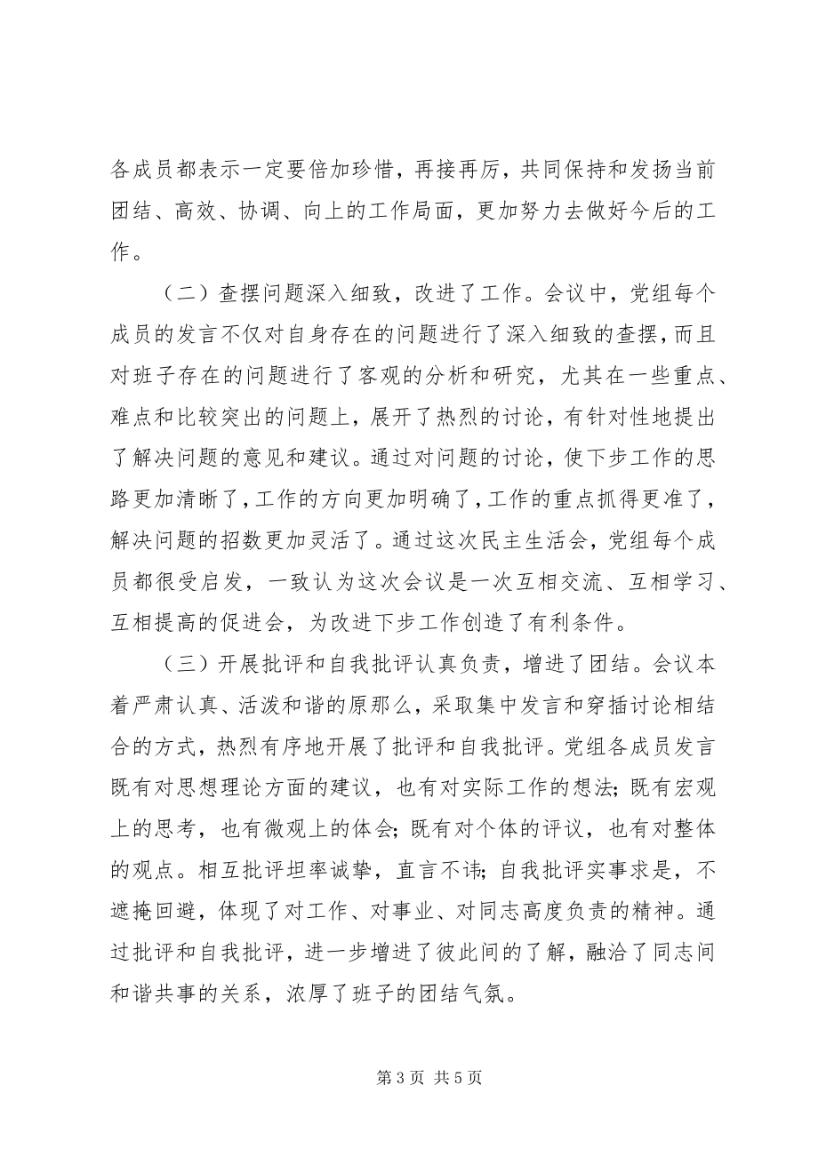 2023年XX人民政府党组民主生活会情况的报告.docx_第3页