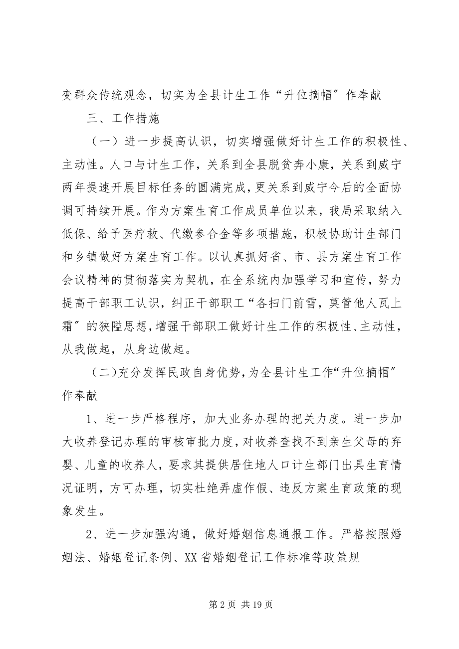 2023年民政局计划生育工作方案.docx_第2页