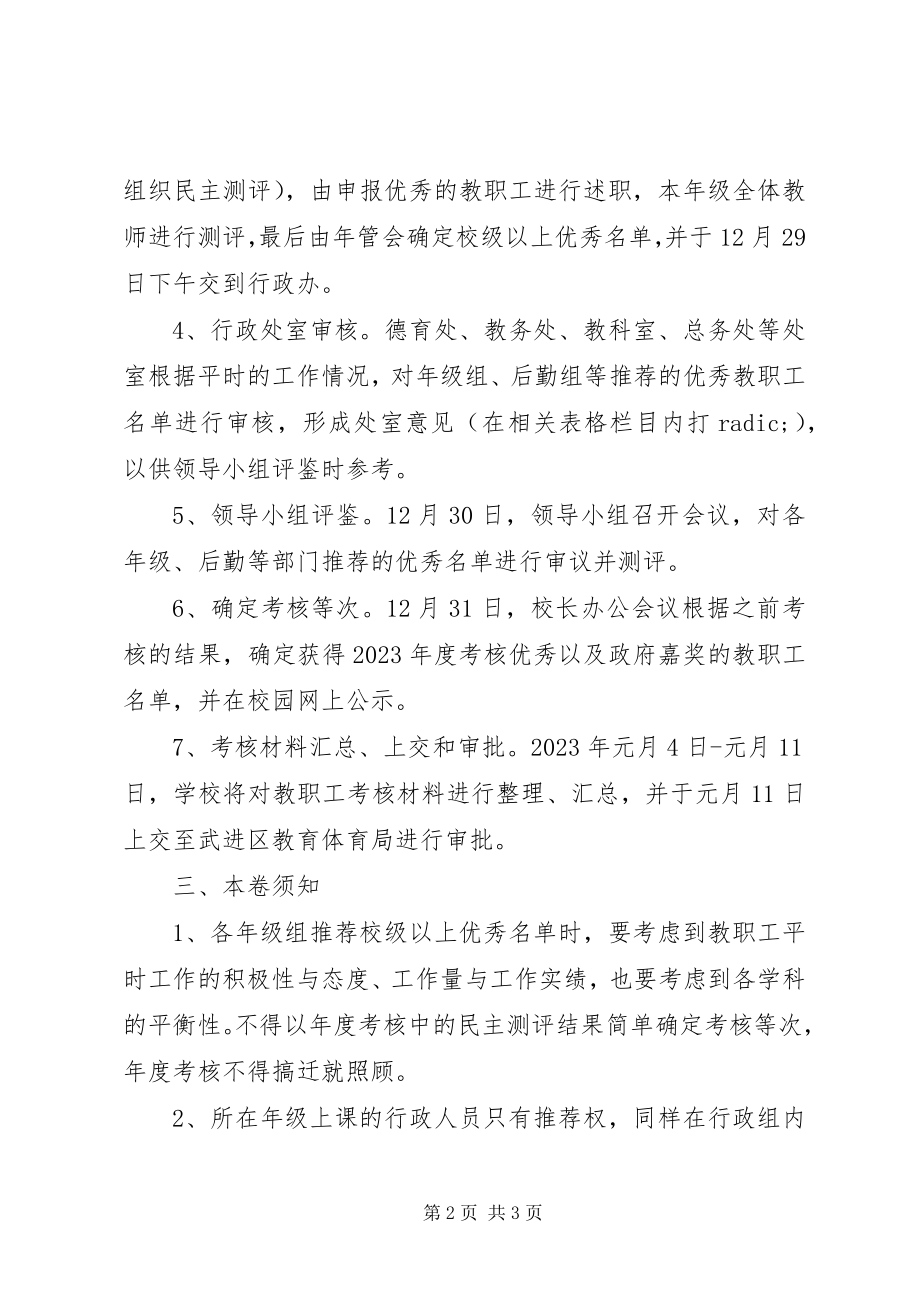 2023年林横高中教职工度考核工作方案.docx_第2页