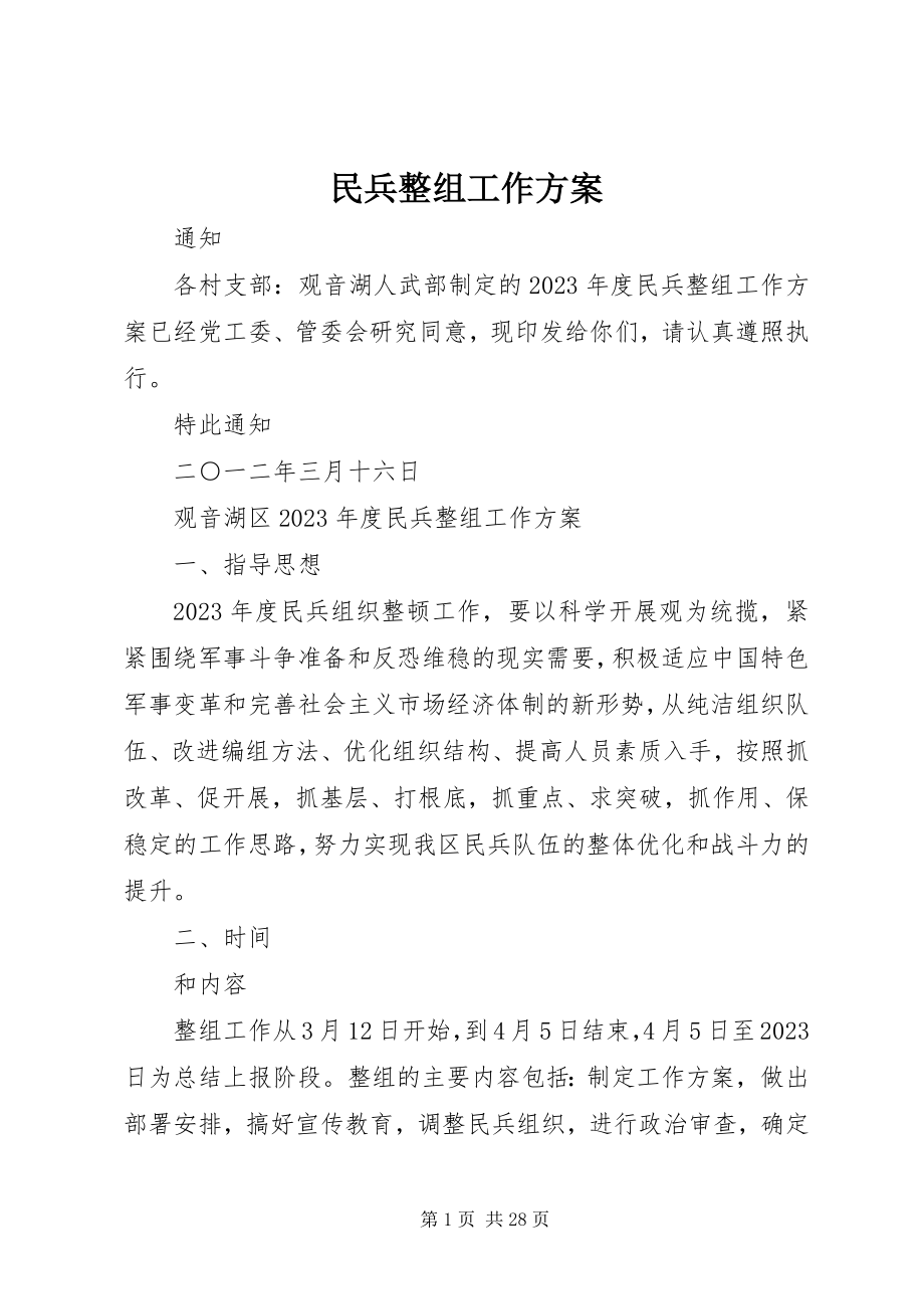 2023年民兵整组工作方案.docx_第1页