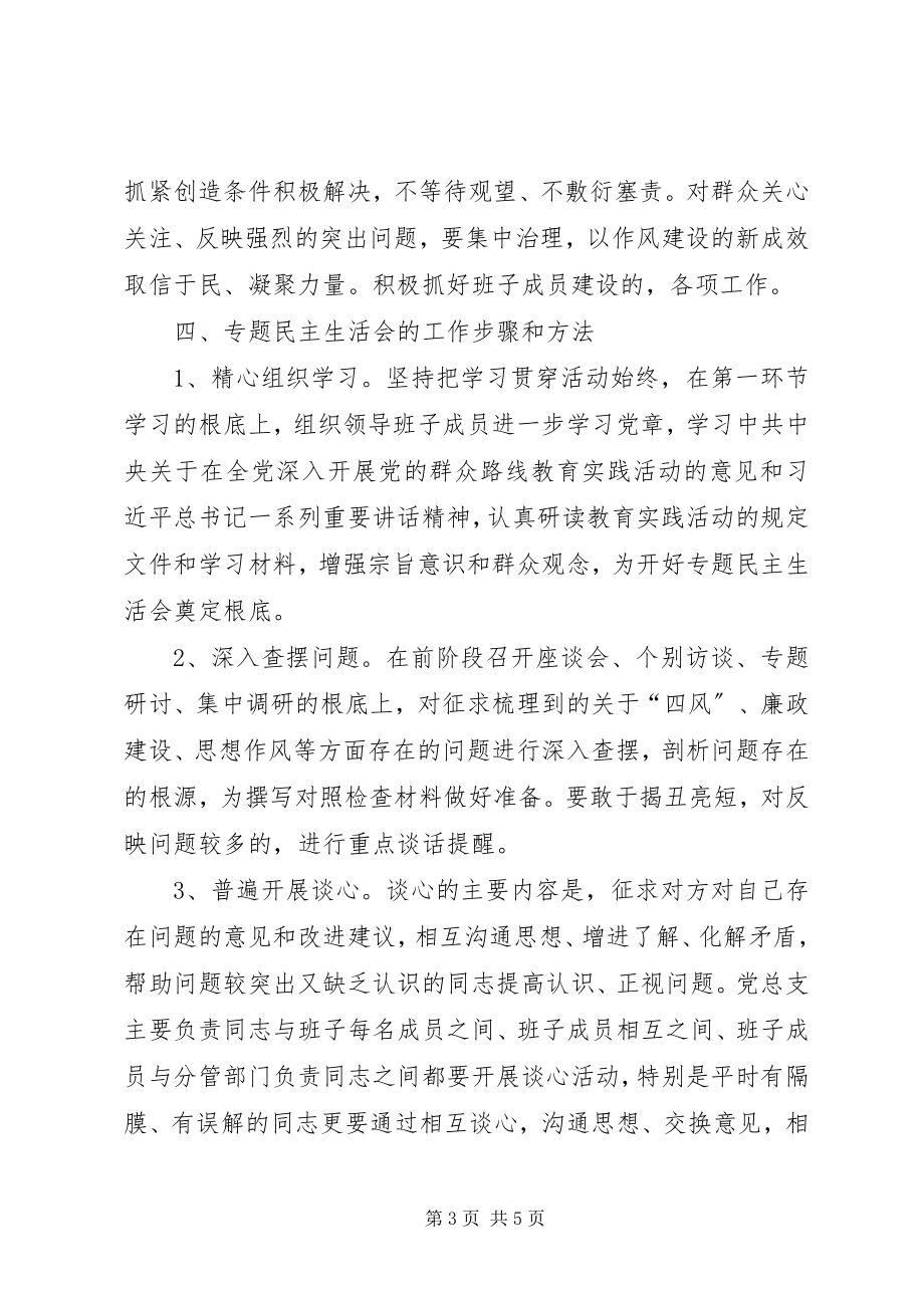 2023年纪委专题民主生活会工作方案.docx_第3页