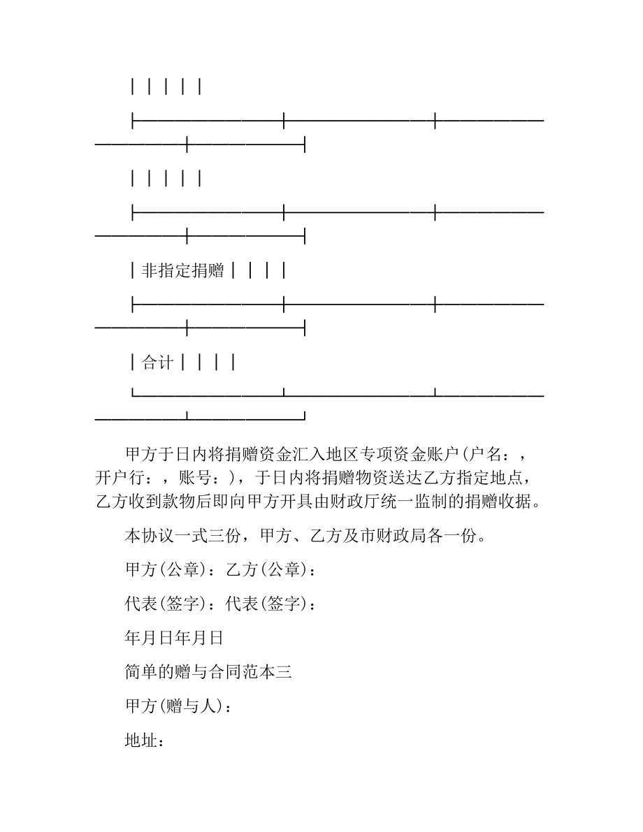 简单的赠与合同范本3篇.docx_第3页