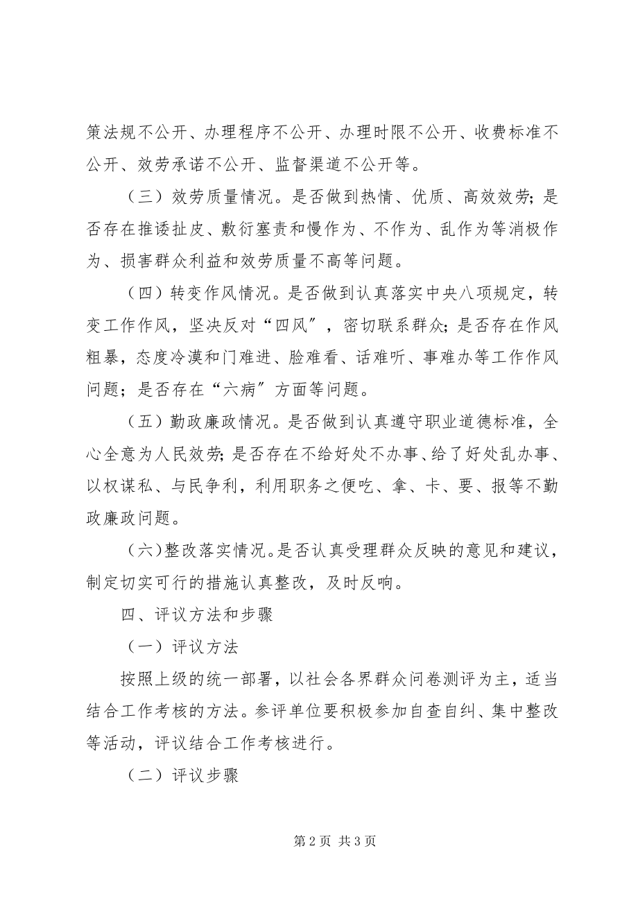 2023年民主评议政风行风建设工作方案.docx_第2页