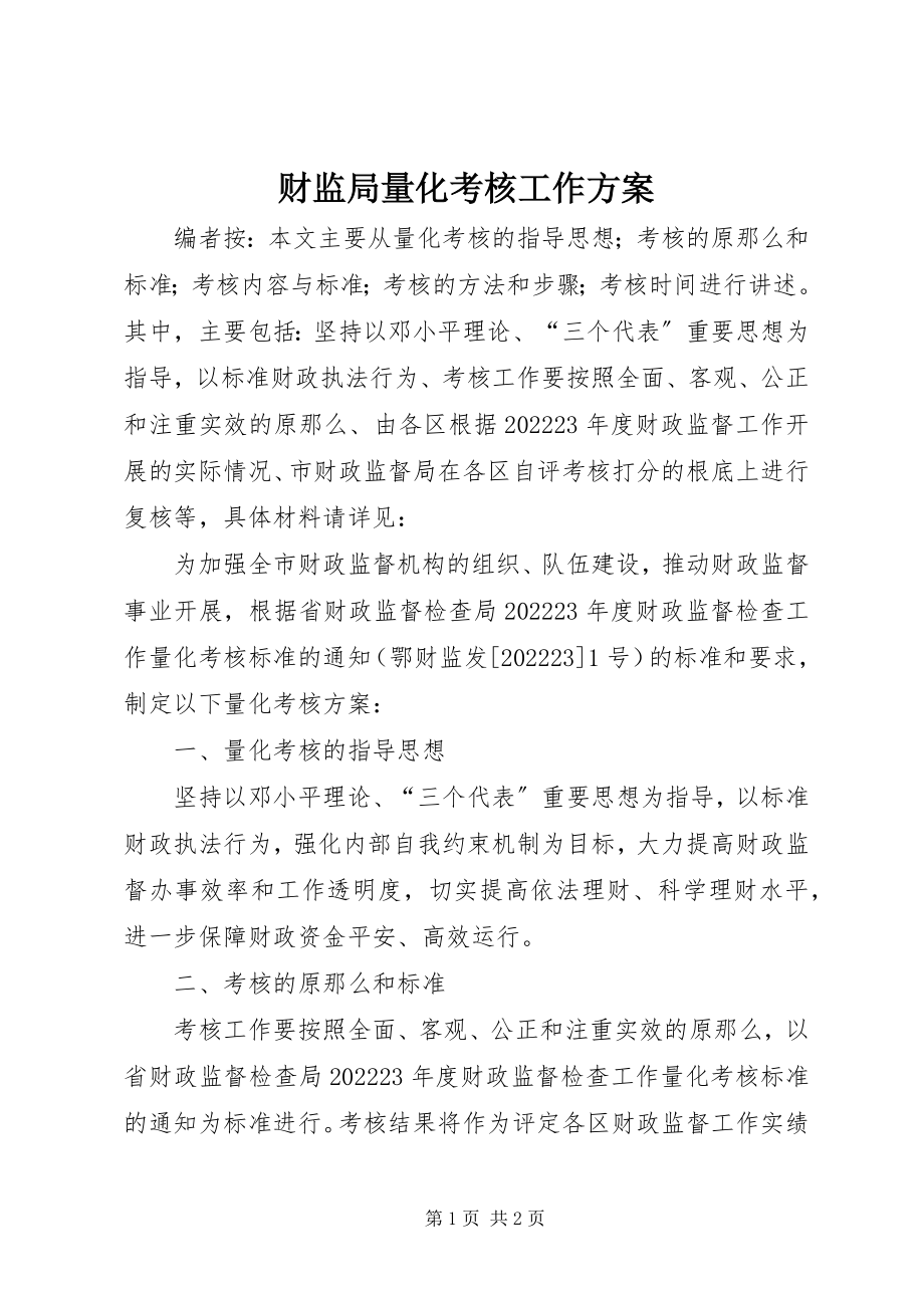 2023年财监局量化考核工作方案.docx_第1页