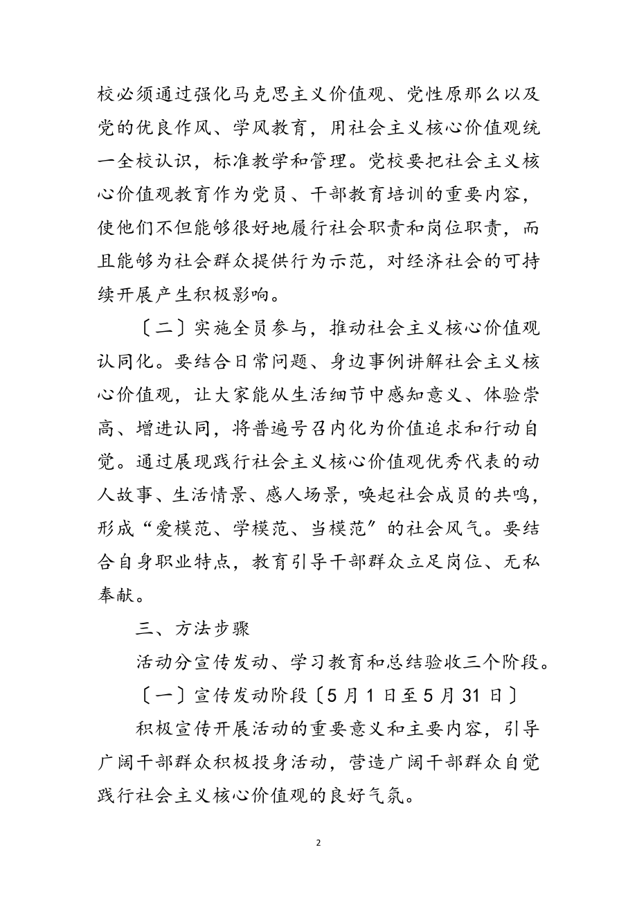 2023年社会主义核心价值观培育和践行工作方案范文.doc_第2页