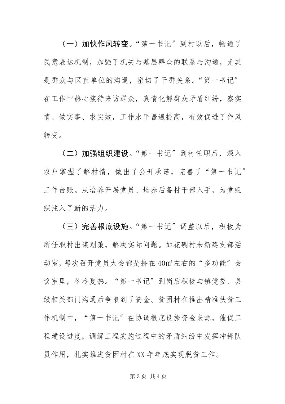 2023年“第一书记”管理自查报告新编.docx_第3页