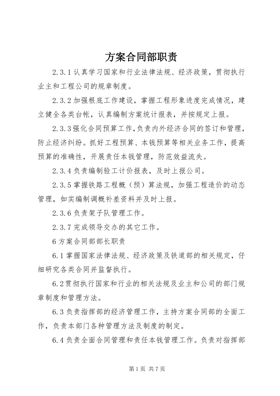 2023年计划合同部职责.docx_第1页