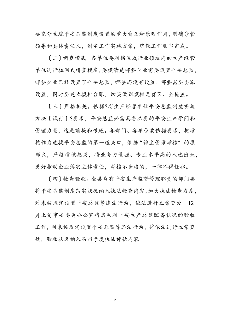 2023年生产经营单位安全总监设置工作方案.docx_第2页