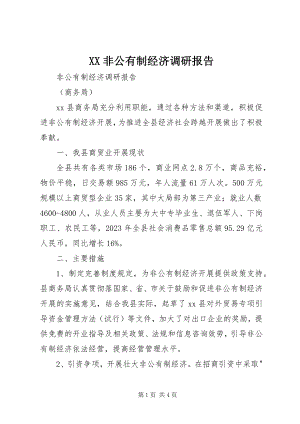 2023年XX非公有制经济调研报告新编.docx