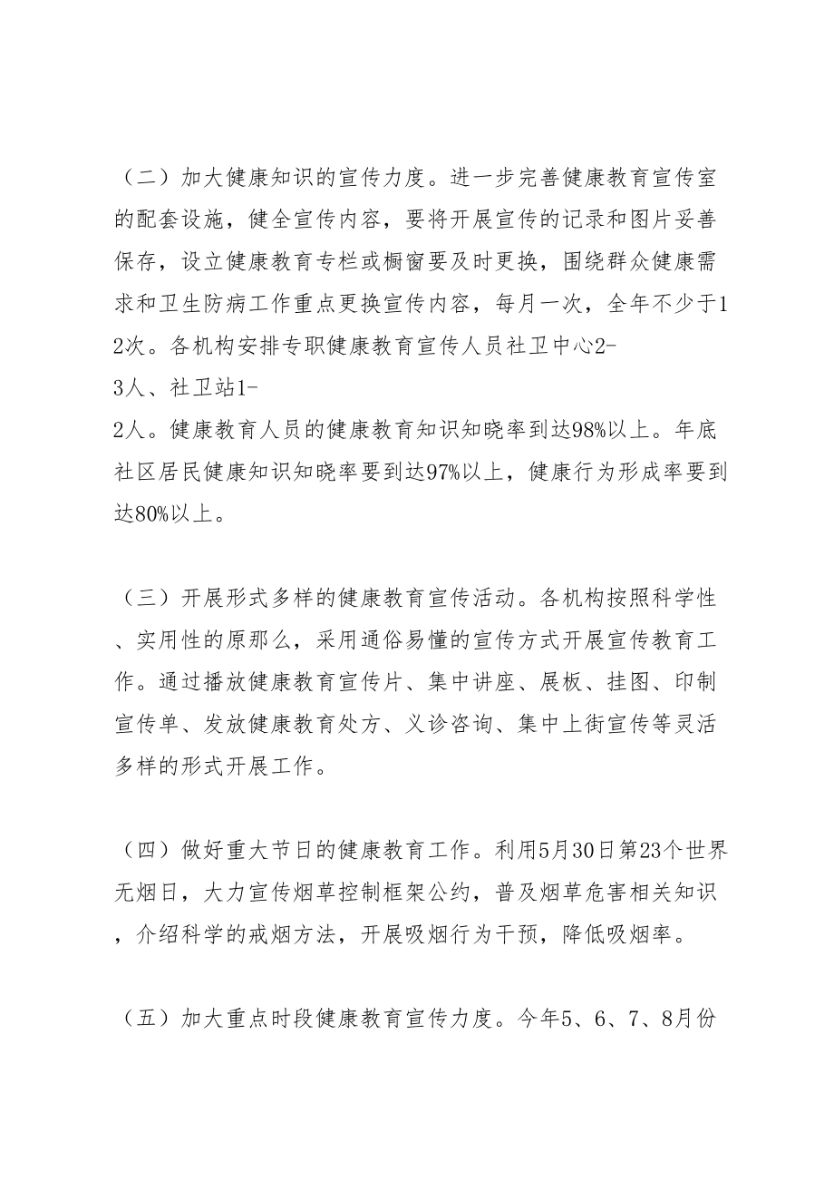 2023年社区健康教育工作方案.doc_第2页