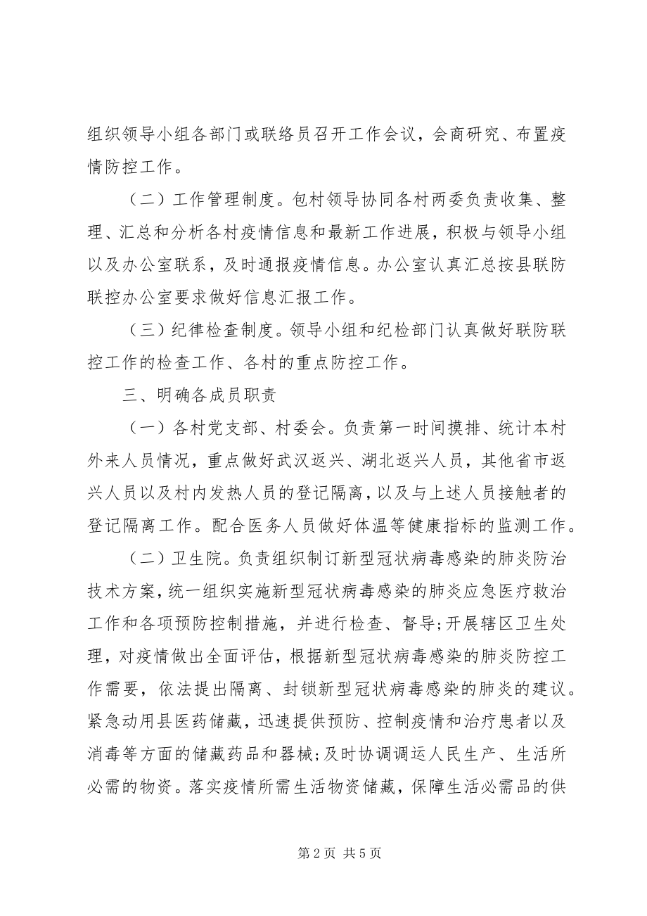 2023年新冠肺炎疫情联防联控工作方案.docx_第2页