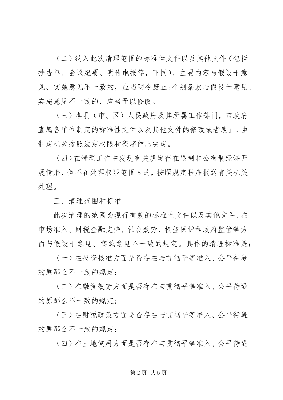 2023年清理限制我市非公有制经济发展规定的工作方案.docx_第2页