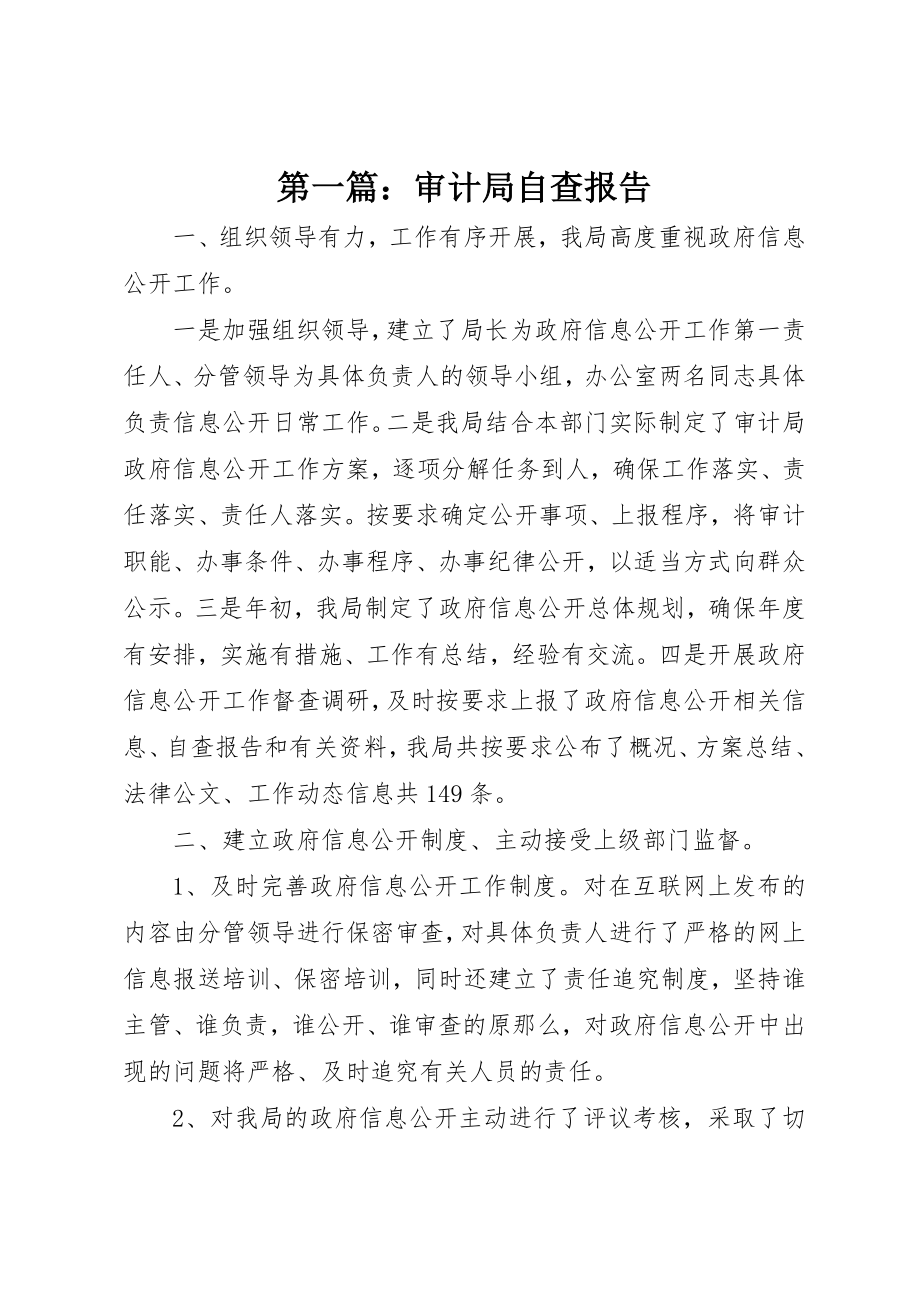 2023年xx审计局自查报告新编.docx_第1页