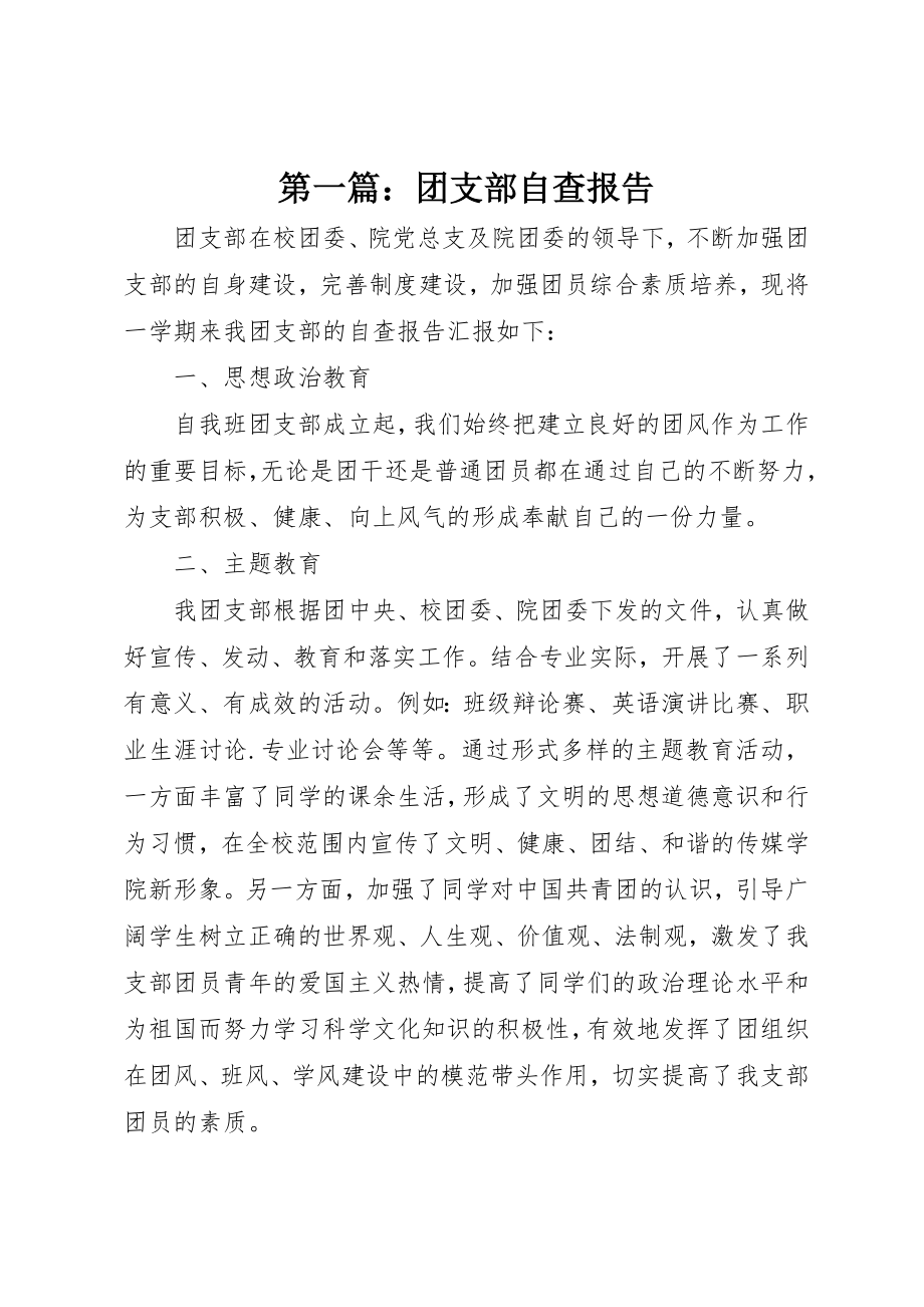 2023年xx团支部自查报告新编.docx_第1页