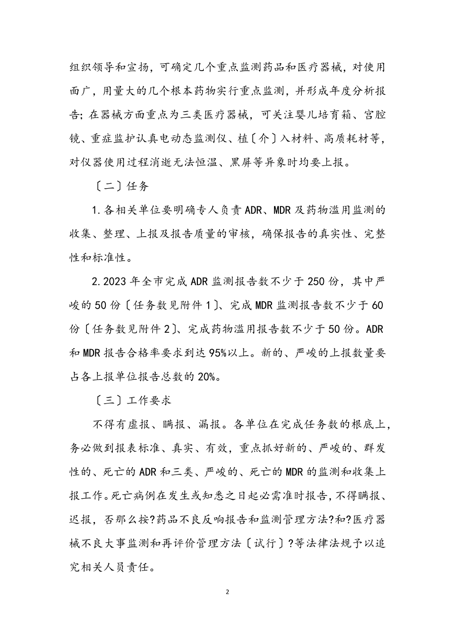 2023年药品不良反应工作方案.docx_第2页