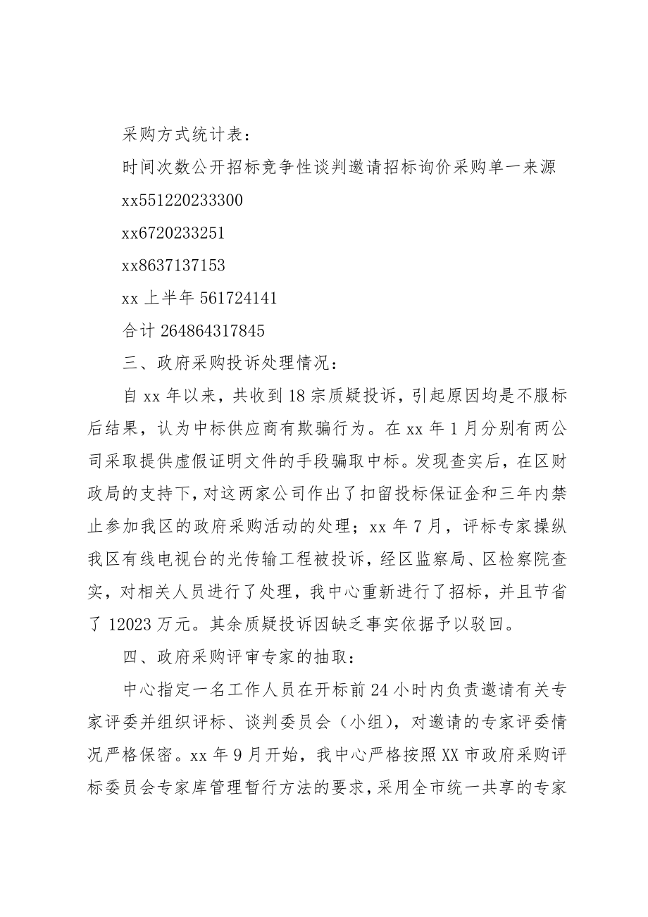 2023年xx政府采购中心自查自纠情况报告新编.docx_第2页