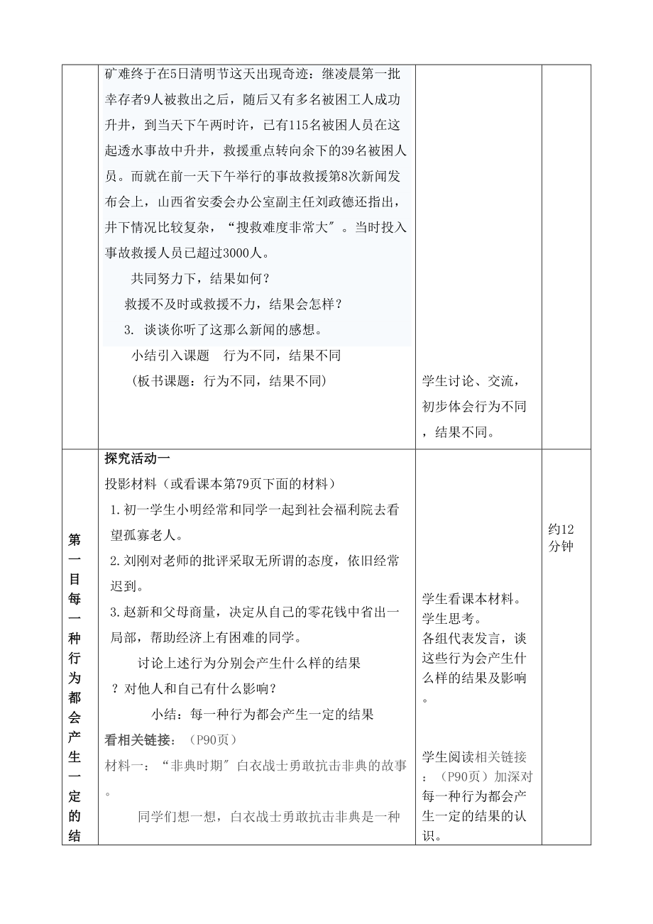 2023年七级政治下册第十八课行为不同结果不同教案鲁教版.docx_第2页