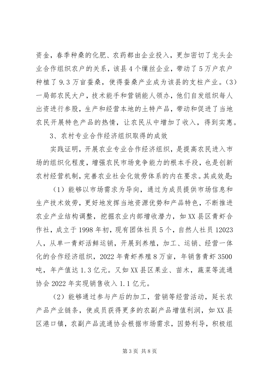 2023年X市农村专业合作经济组织发展现状调研报告新编.docx_第3页