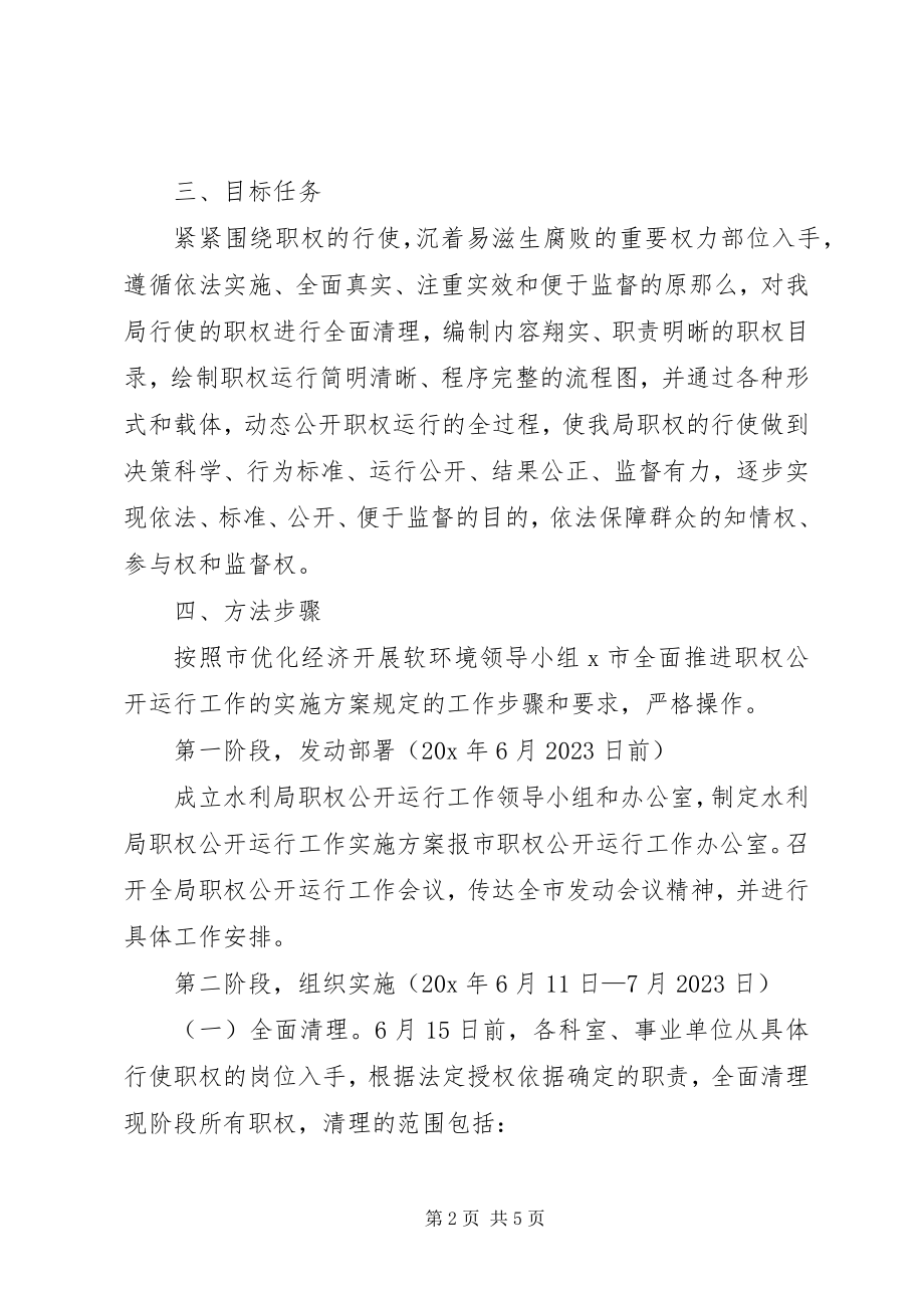 2023年水利局推进职权公开运行工作方案.docx_第2页