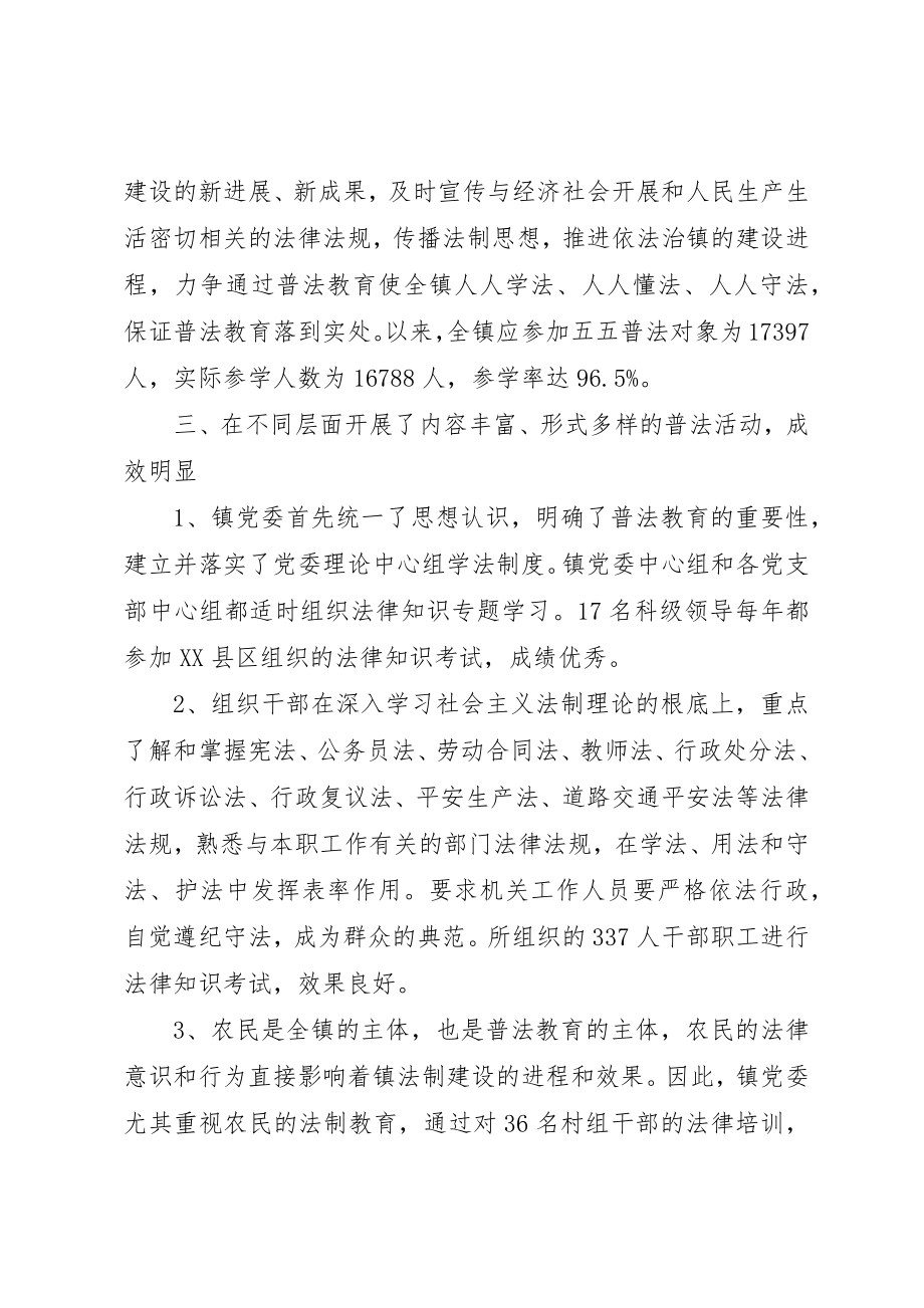 2023年xx乡镇五五普法工作自检自查报告县普法办新编.docx_第2页