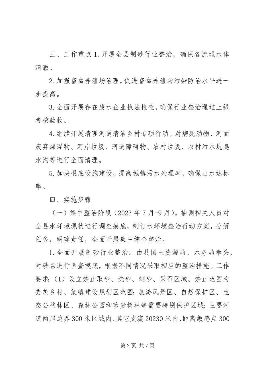 2023年水环境综合整治专项行动工作方案.docx_第2页