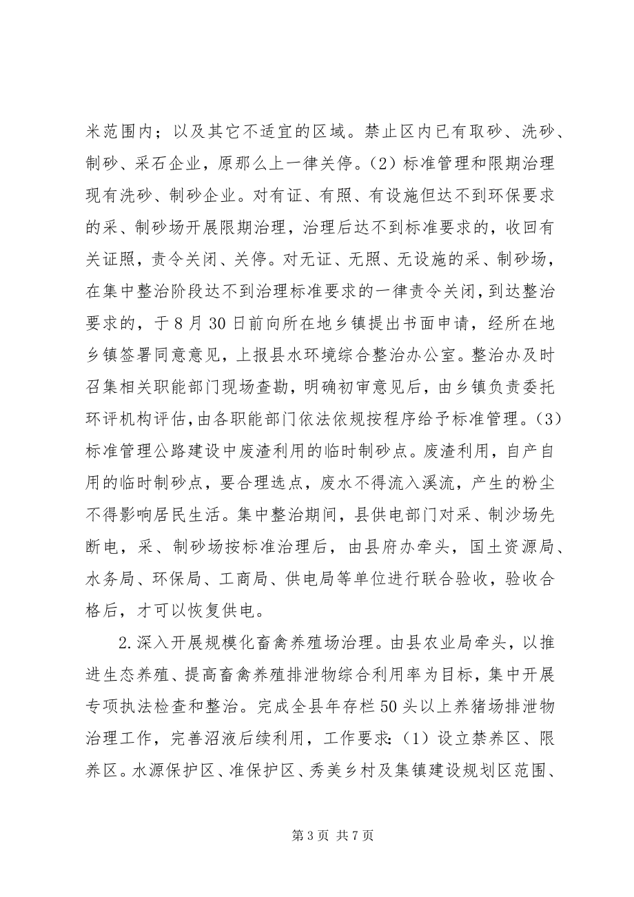 2023年水环境综合整治专项行动工作方案.docx_第3页