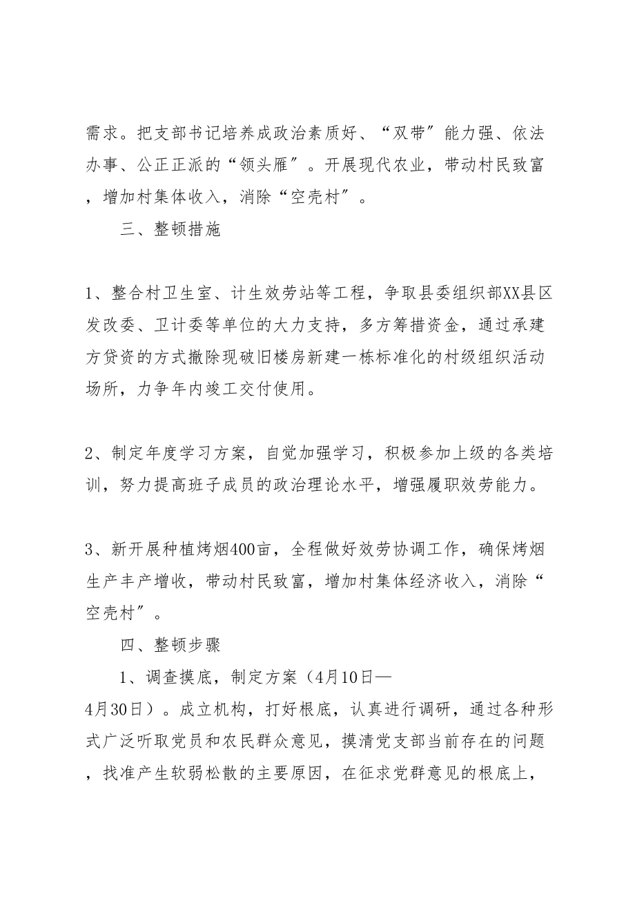 2023年村党支部软弱涣散整顿工作方案.doc_第2页