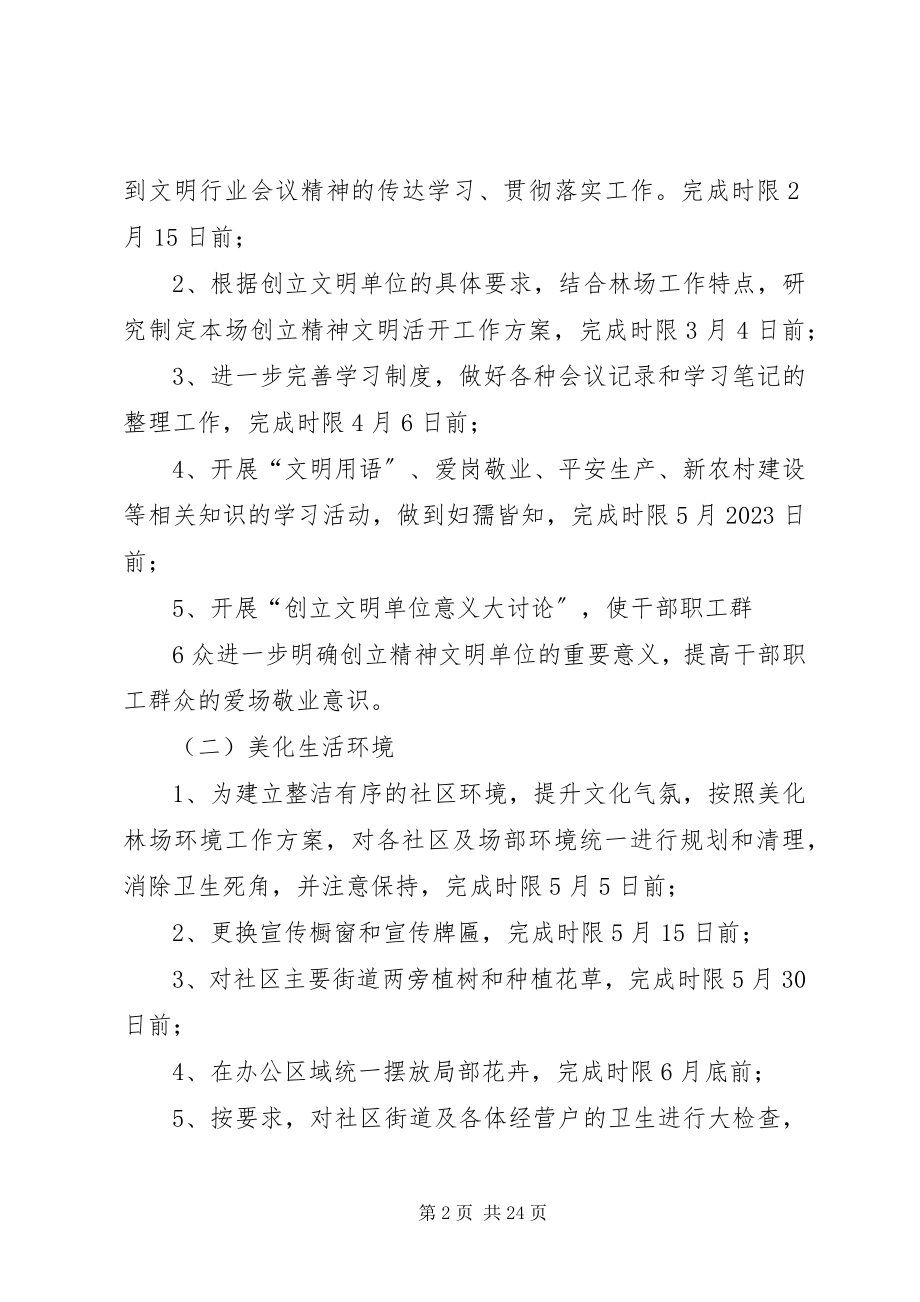 2023年精神文明单位活动工作方案.docx_第2页