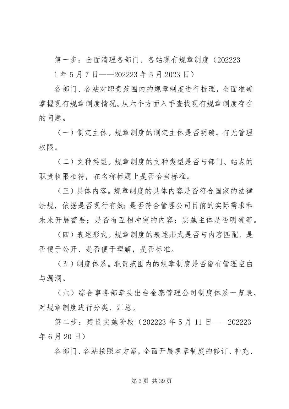 2023年管理公司规章制度建设工作方案.docx_第2页