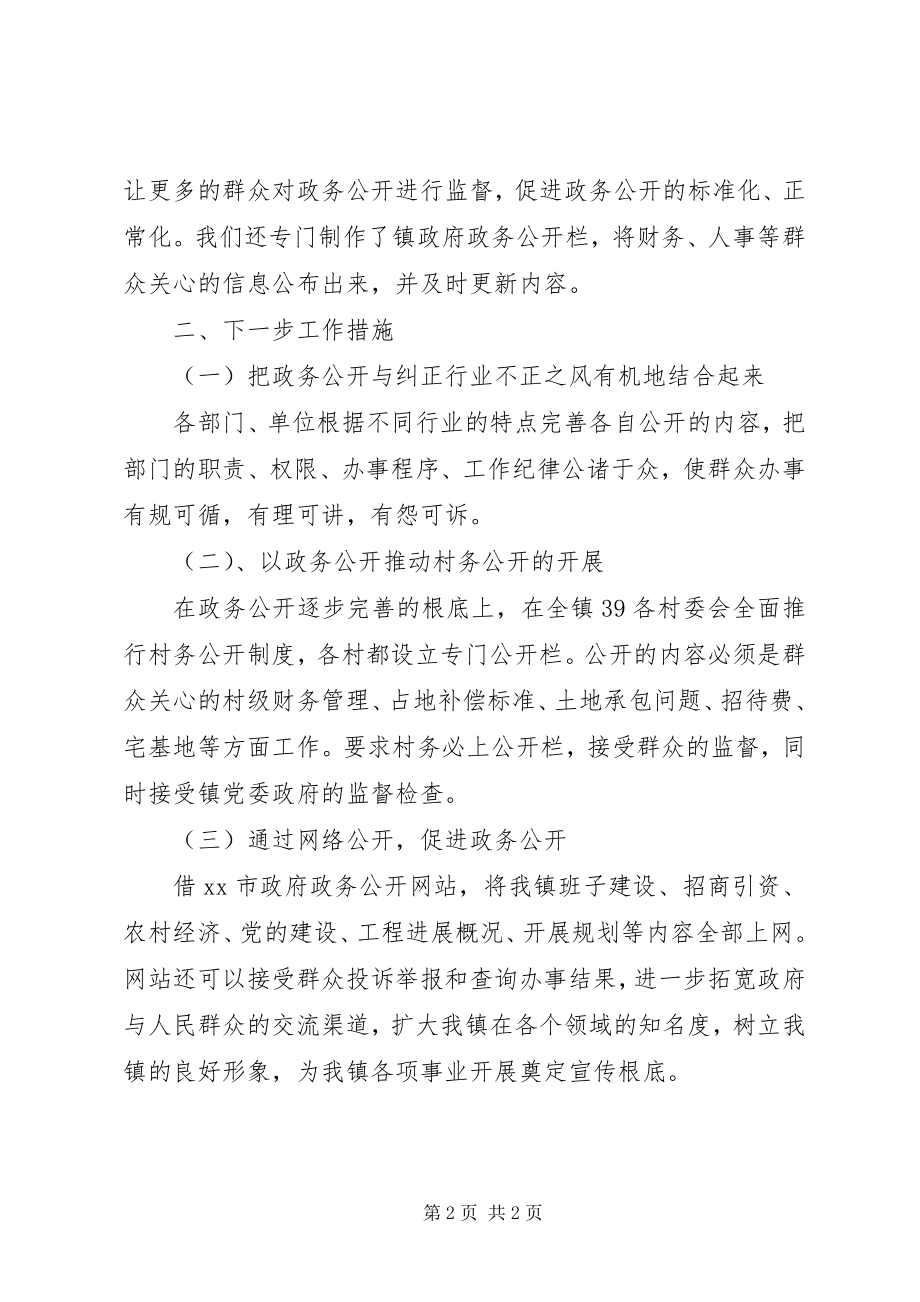 2023年乡镇政务公开自评报告.docx_第2页