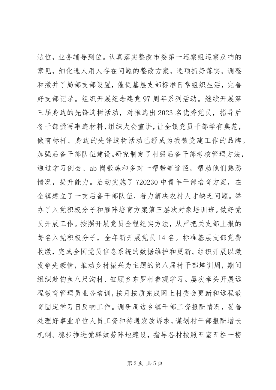 2023年乡镇组织委员个人总结与述职报告2.docx_第2页