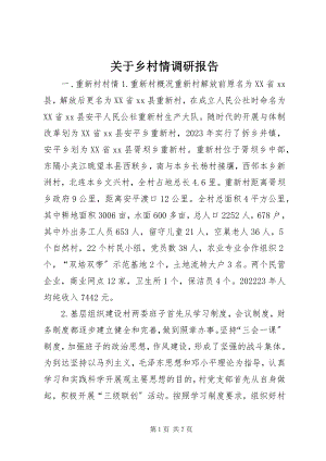 2023年乡村情调研报告.docx