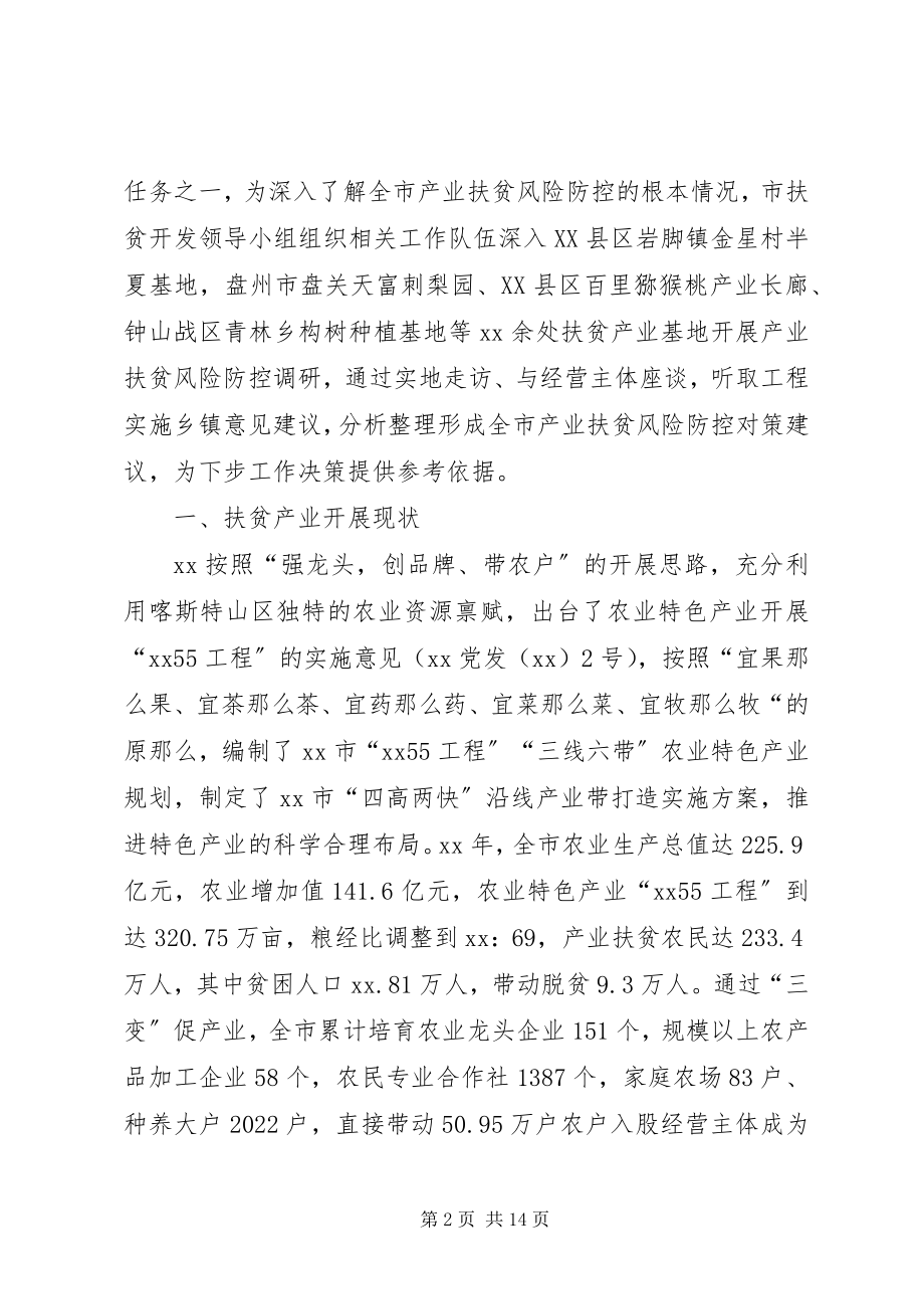 2023年产业扶贫风险防控调研报告新编.docx_第2页