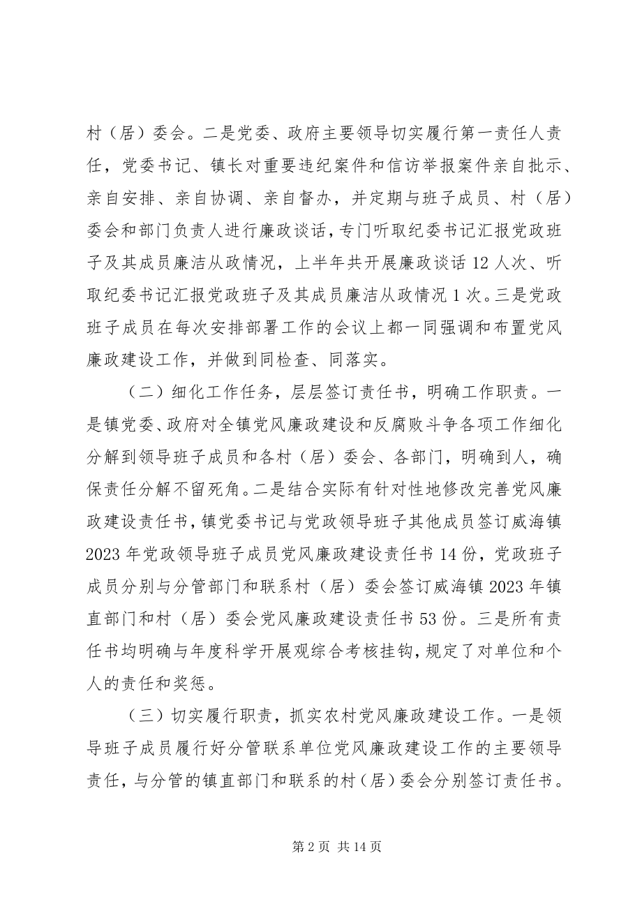 2023年乡镇干部党风廉政建设自查报告.docx_第2页