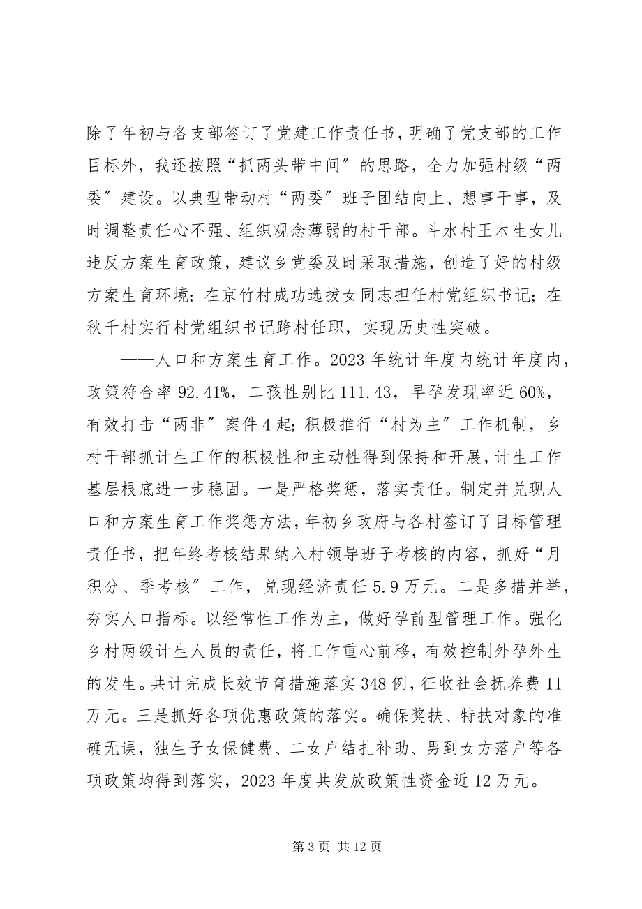 2023年乡党委副书记述职述廉述德报告.docx_第3页