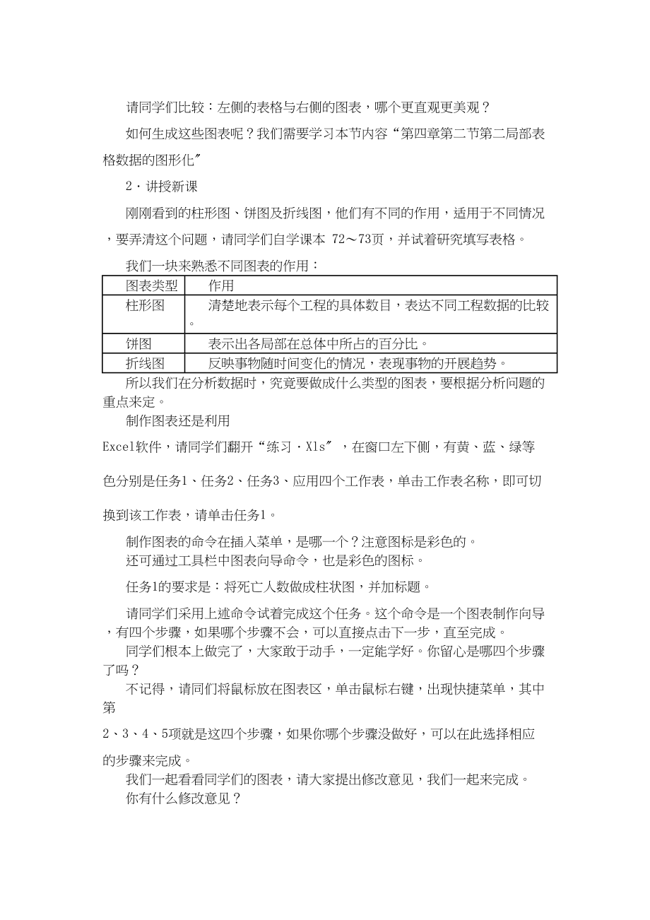 2023年高中信息技术422表格数据的图形化教案教科版必修1.docx_第2页