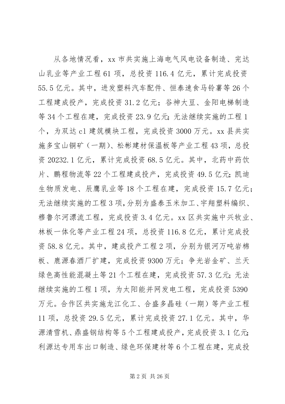 2023年产业项目建设情况调研报告.docx_第2页