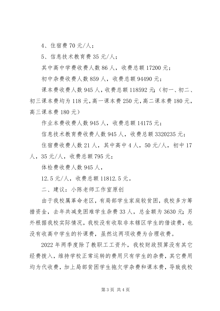 2023年中学教育收费情况自查报告.docx_第3页