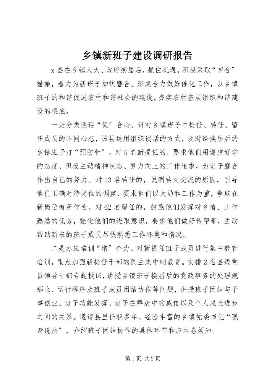 2023年乡镇新班子建设调研报告.docx_第1页