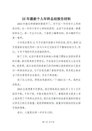 2023年个人年终总结报告材料.docx