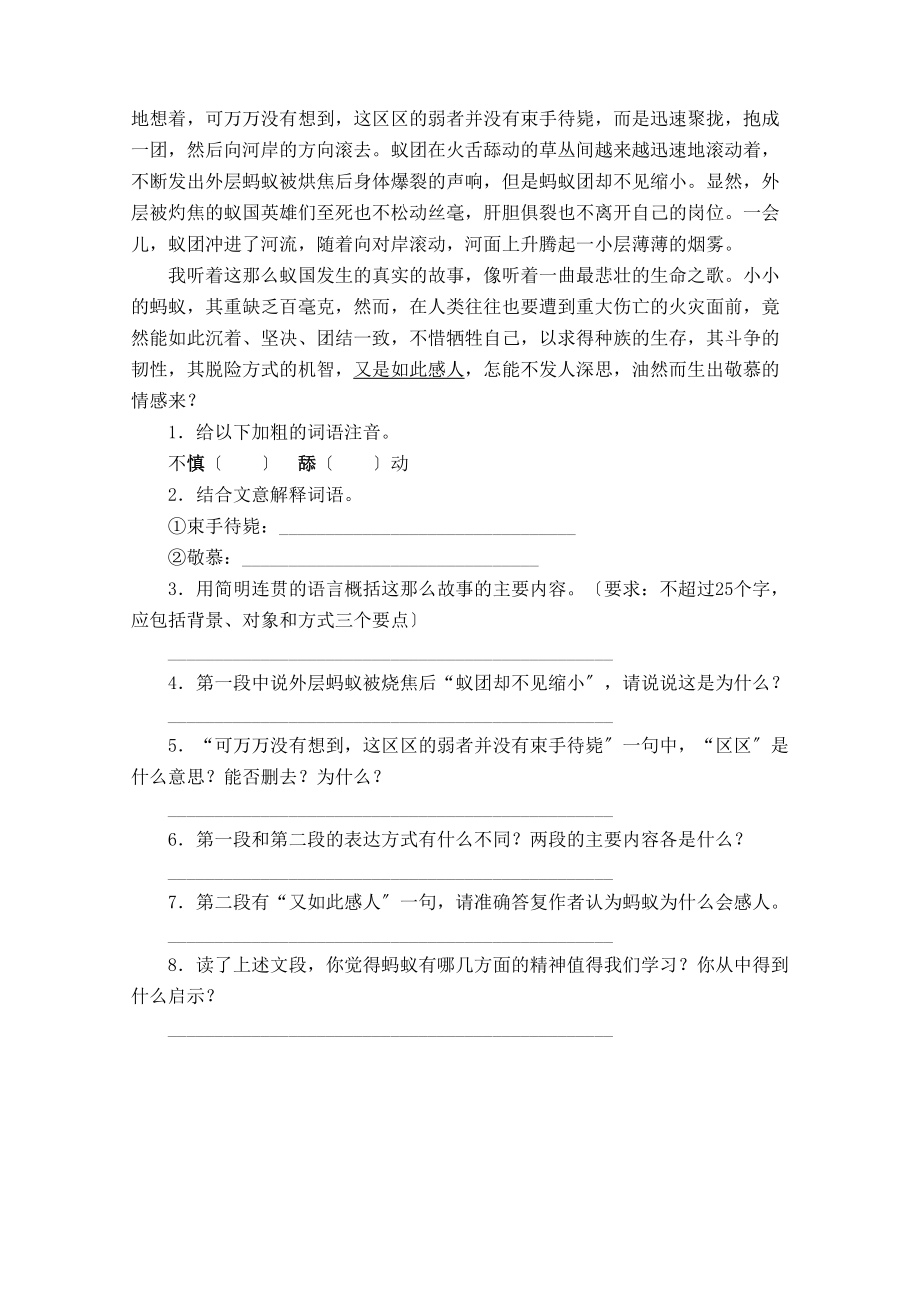 2023年苏教版七年级语文上册课时练习题.docx_第3页