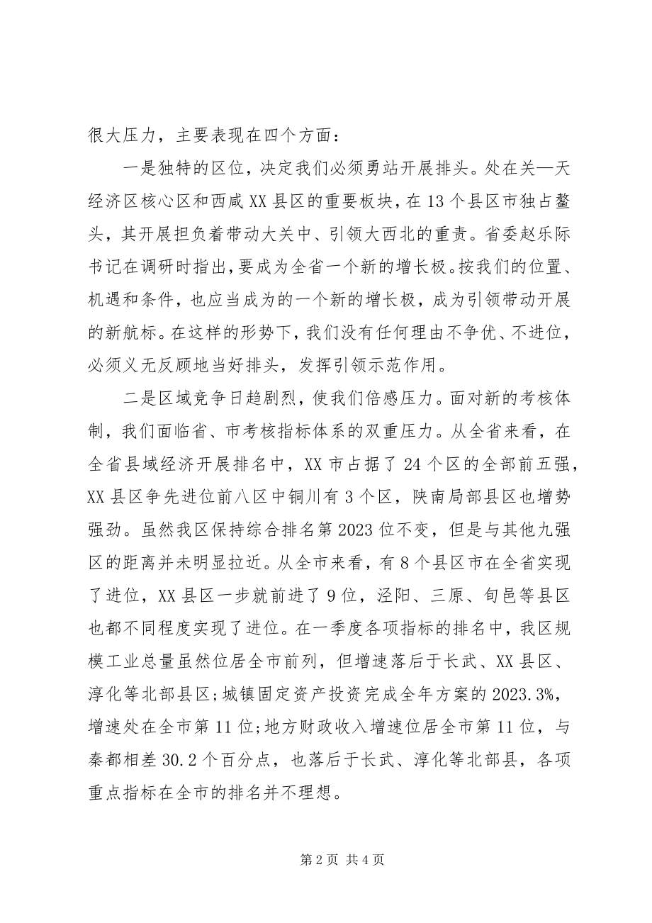 2023年一季度经济形势分析会致辞稿一.docx_第2页